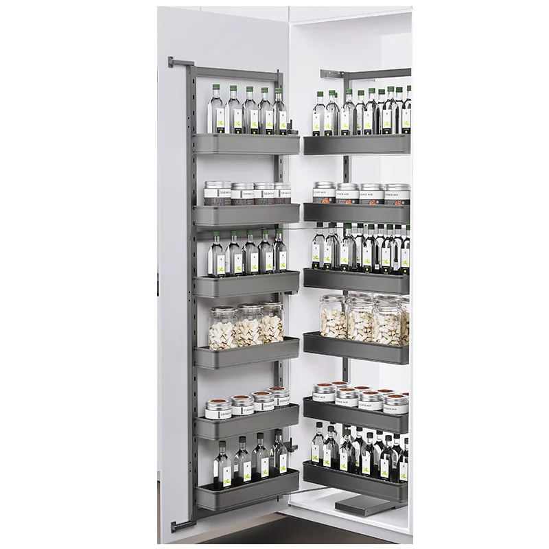 

High Cabinet Pull Basket Kitchen Cabinet Big Monster Pull Basket Shallow Cabinet Snacks Multi-layer Storage
