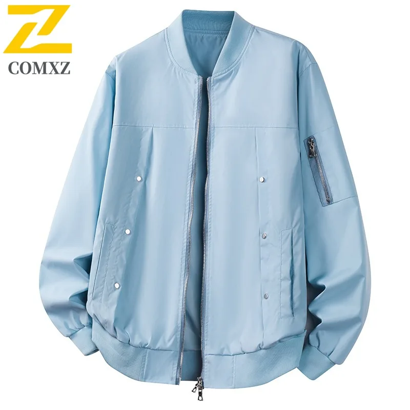 

COMXZ Trench Coat Korean Fashion Breathable Windproof Minimalist Travel Work Jackets Retro Outdoor Hiking Coat Men's Clothing