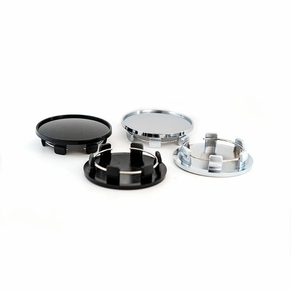 

4pcs/lot No Logo 69mm Wheel Center Hub Caps Black/Silver Wheel Hub Cover Stylish Hard Wearing Replacement Dust Cover Accessories