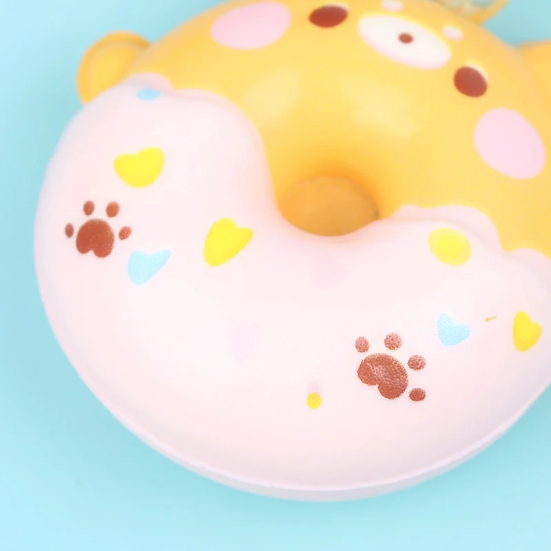 1pc Donut Vent Pendant PU Slow Rebound Animal Decompression Vent Toy Sponge Pendant Keychain Squishy Stress Reliever Toys random