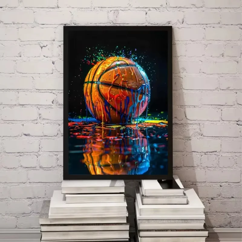 Cool Modern Graffiti Sports Ball Poster Basketball Baseball American Football Canvas Painting Wall Art Room Home Decor Fans Gift