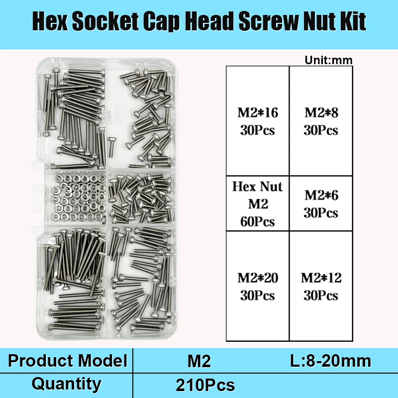 304 Edelstahl Sechs kant Innen sechs kant Kopfs ch raube Schraube Schraube Mutter Set m2, 5 m3 m4 m5 m6 m8 Buchse runde Kopfs ch raube din912 – Detail 8