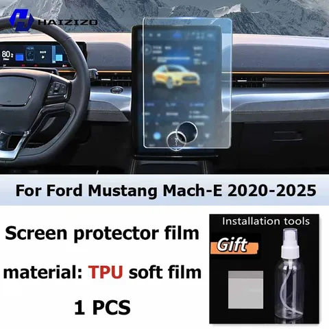 Для Ford Mustang Mach-E 2020-2025 ЖК-экран, матовая пленка из ТПУ с защитой от отпечатков пальцев, защитная пленка для автомобильного навигационного экрана, аксессуары