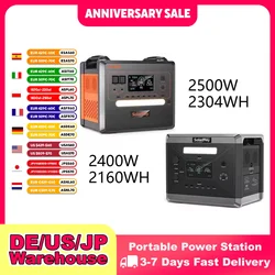 SOLARPLA Camping Portable Power Station 2400W /2500W Lifepo4 Battery 220V110V AC Outlets Power Emergency Backup For Home Outdoor