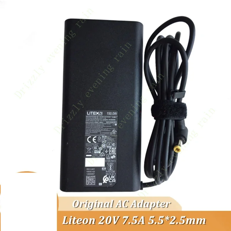 Original AC adapter charger for LiteOn 20V 7.5a 150W 5.5x2.5mm PA-1151-76 MSI Hasee laptop power supply