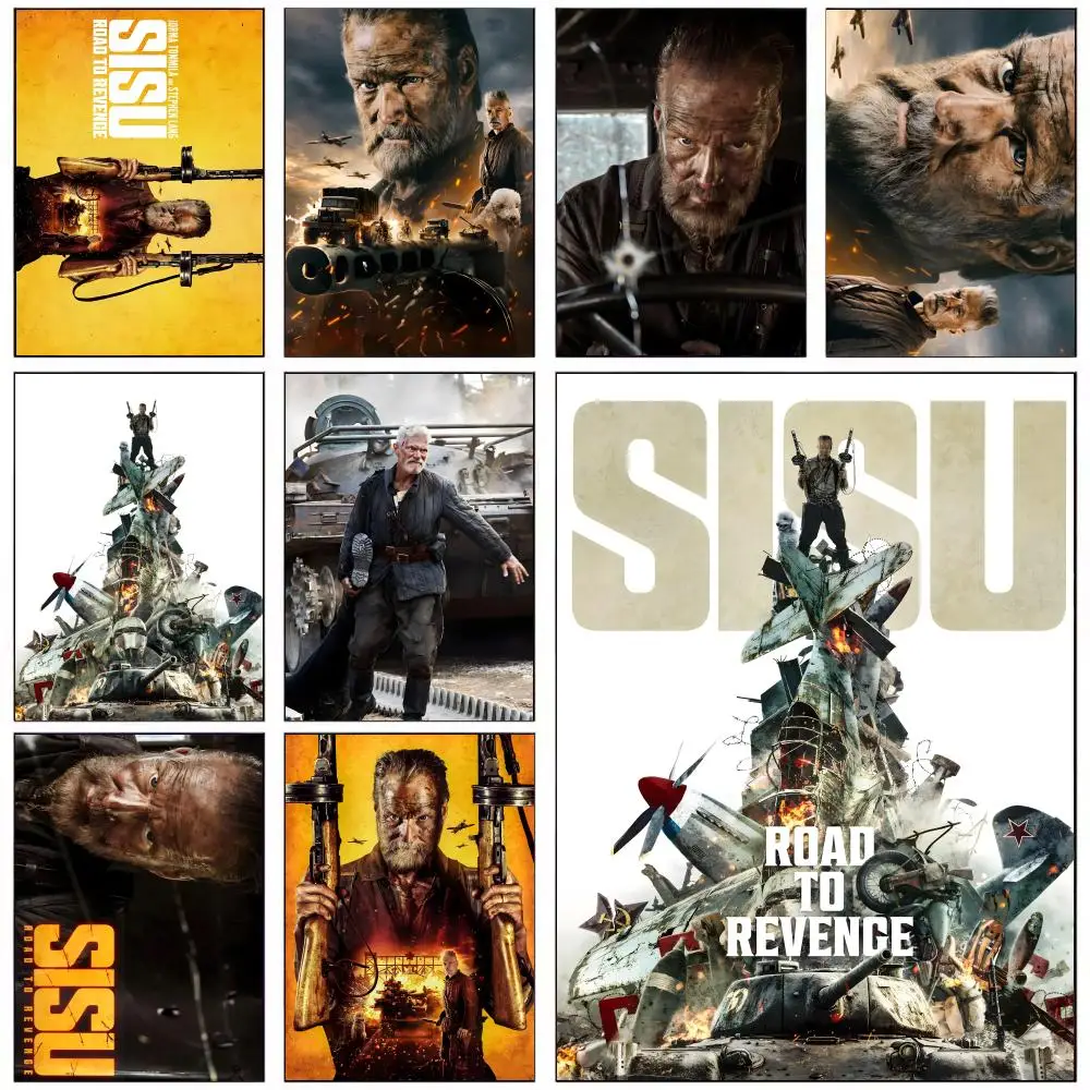 Cool film S-sisu R-road to R-revenge Poster HD Self-Adhesive Wall Decor Home Office Dorm Bedroom & More Ideal Gift Choice