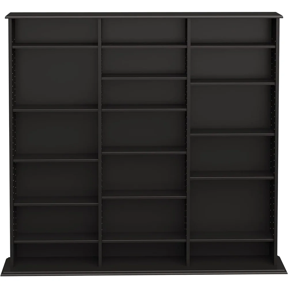 Triple Width Wall Storage, Black