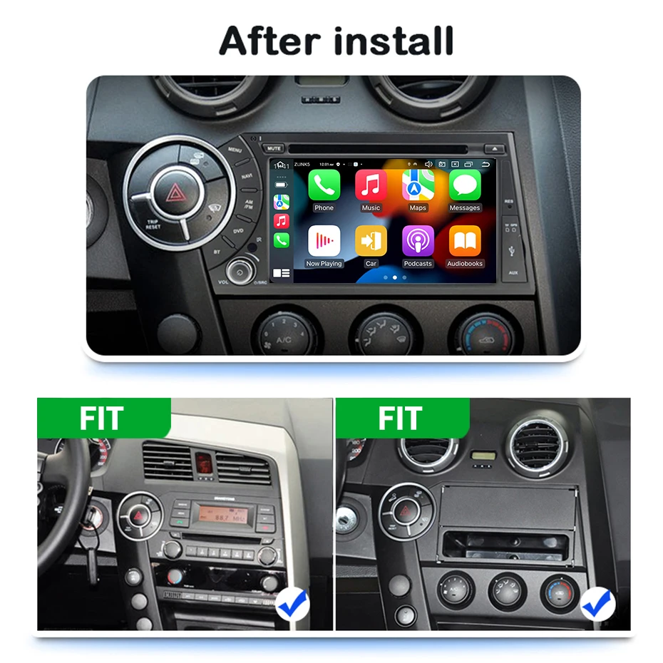 8GB 128GB CarPlay Android 12 Auto Stereo Car Radio GPS Multimedia Player 4G BT For Ssang yong Ssangyong Actyon Kyron 2005-2011