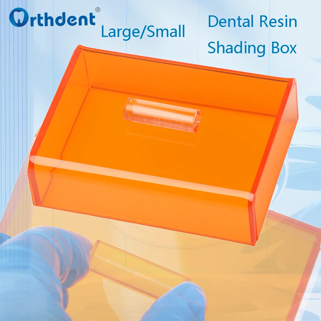 Dental Resin Shading Box Plastic Oral Light-Proof Dentist Material Storage Case Aesthetic Protective Cover Dentistry Accessories