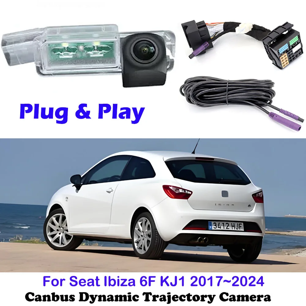for-seat-ibiza-6f-kj1-2017~2023-mqb-system-plug-play-canbus-dynamic-trajectory-hd-backup-parking-reverse-camera-without-coding