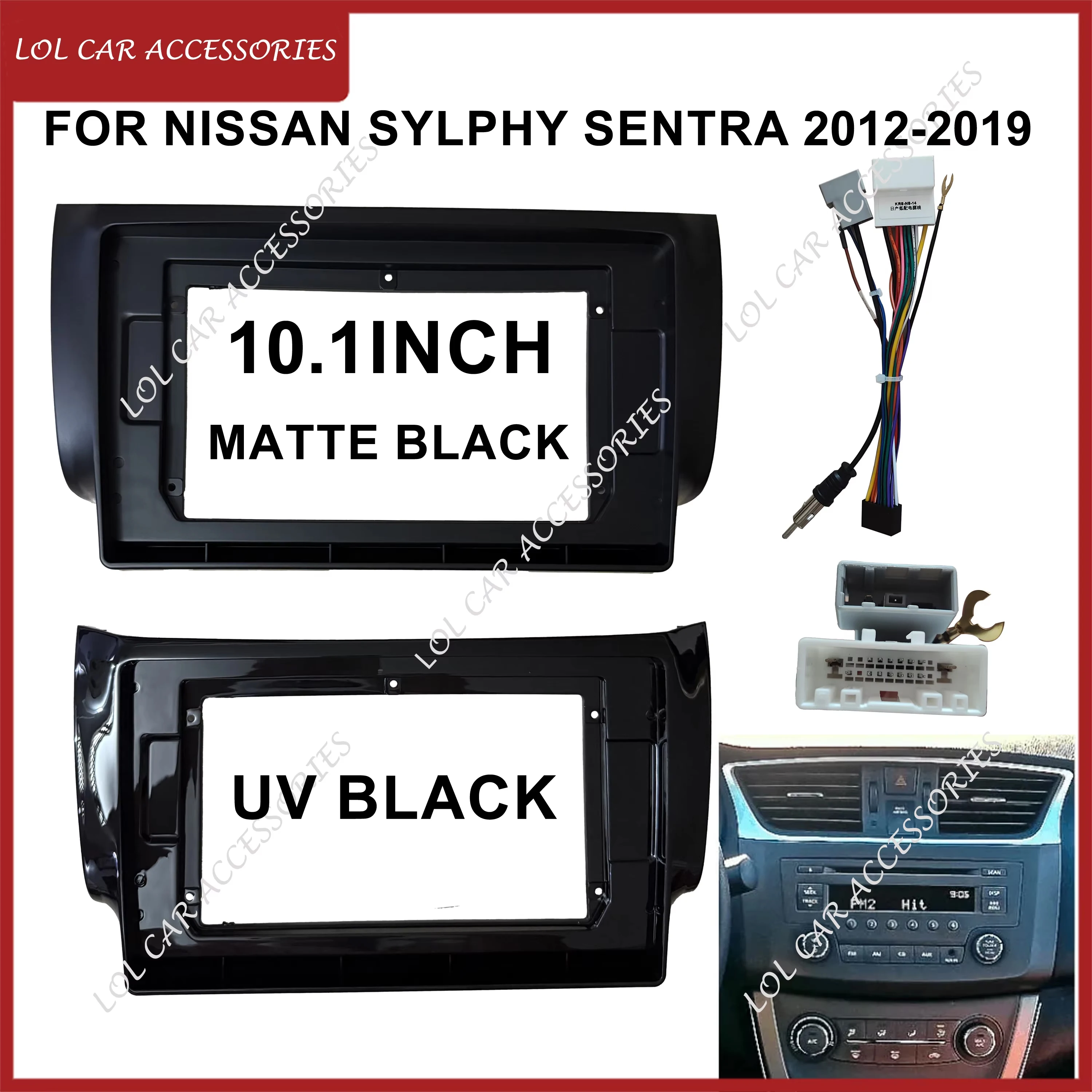 

10.1 Inch For Nissan SYLPHY Sentra 2012-2019 Car Radio Stereo MP5 Player 2 Din Head Unit Fascia Install Panel Frame Dash Cover
