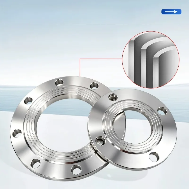 304 Stainless Steel Plate Flange PN10 PN16 Welding Flange Plate Standard Flat Weld Flange for Pipe Connection