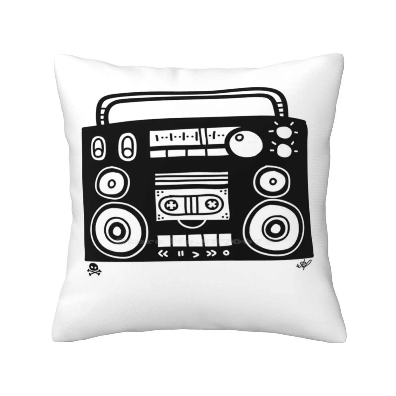 Boomboombox Bedroom Office Hug Pillowcase Boombox Dead Pocket Will Wood Music 80S Retro Throwback Old School Old Skool Casette