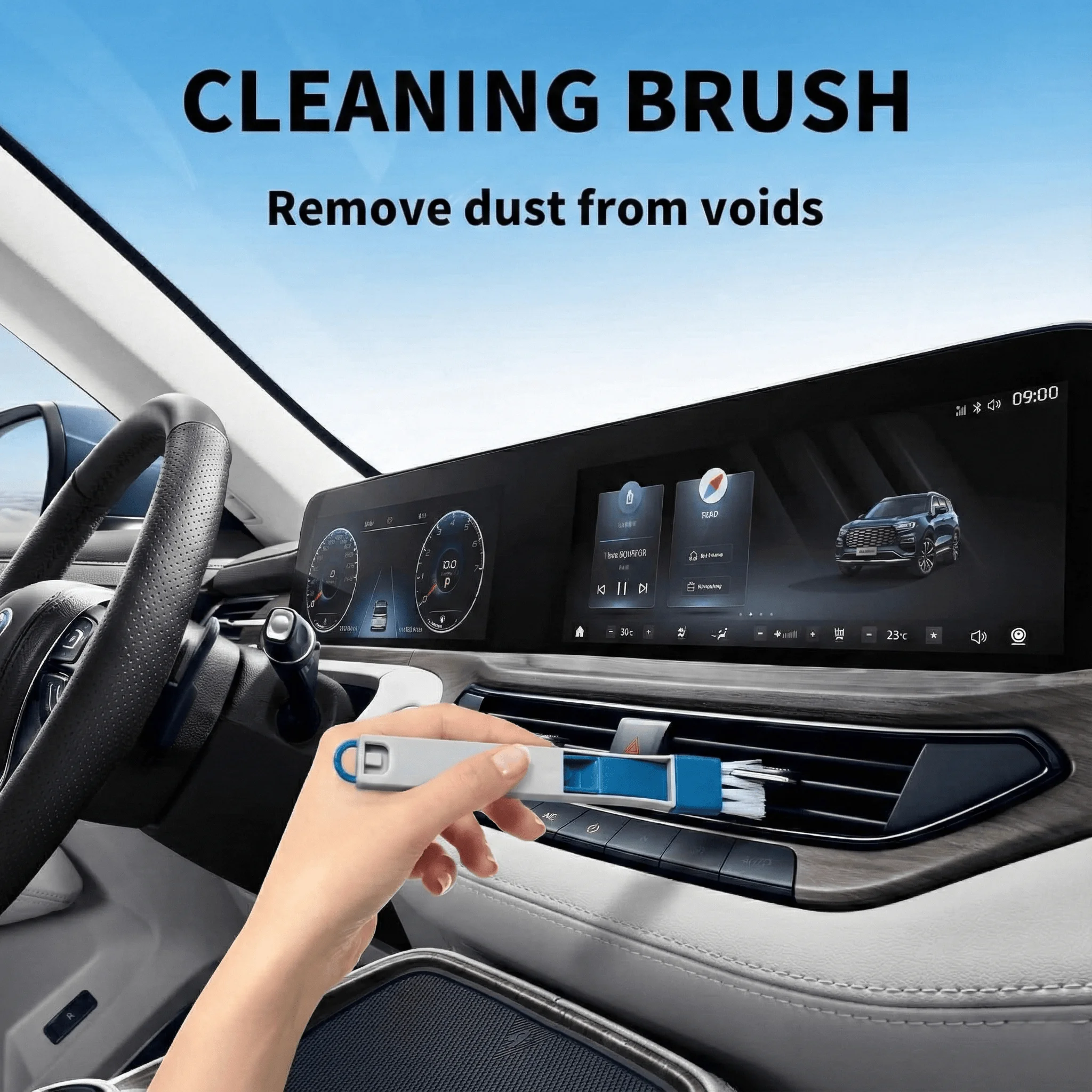 Multi-Purpose Screen Cleaning Kit with Spray, Microfiber Wipe and Small Brush for Tesla Touch Screen, GPS, Laptop and Phone view 5