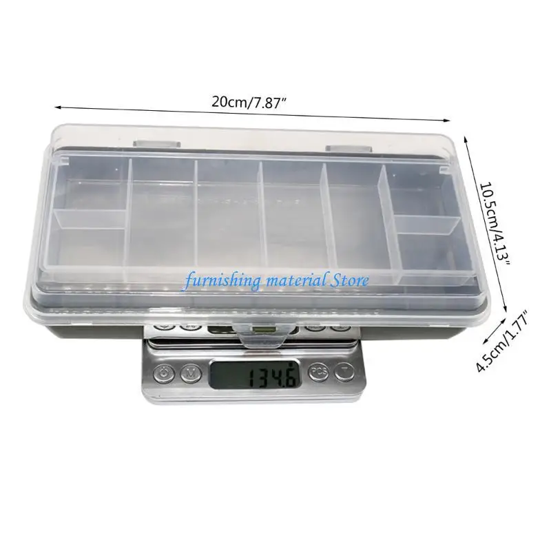 Y5GD 휴대용 낚시 태클 상자 11 구획 더블 데크 보관 케이스 낚시 액세서리 루어 후크 미끼 도구 상자