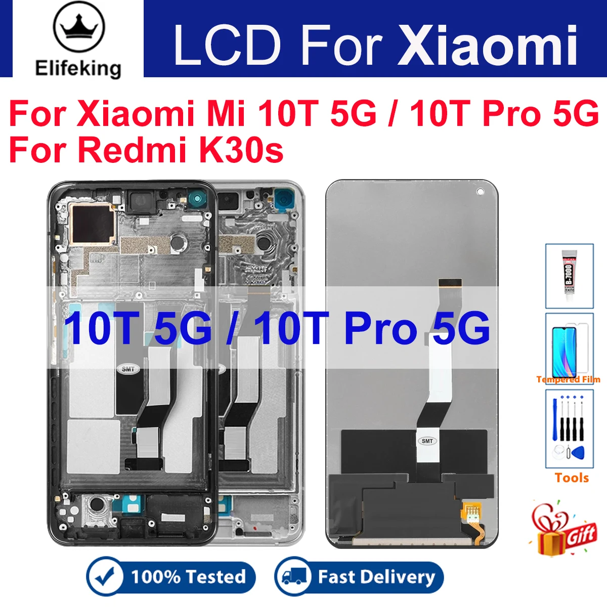 

For Xiaomi Mi 10T 5G 10T Pro 5G LCD M2007J3SY M2007J3SG Display For Redmi K30s Touch Screen M2007J3SC Digitizer Replacement