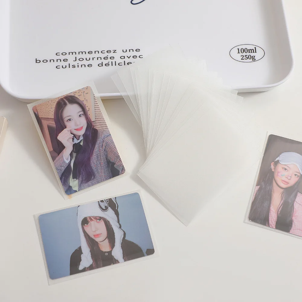 20pcs/Lot Korean Style Matte Fine Glitter 3 Inch Card Sleeves, Kpop Photocard Protector, Idol Photo Gu-Ka Sleeve for Fans