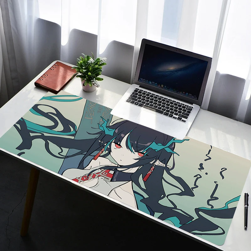Gaming Mouse Pad Portable Computer Desk Mat Table Keyboard Pad Arknights Dusk Laptop Rubber Non-slip Back Mousepad Cushion