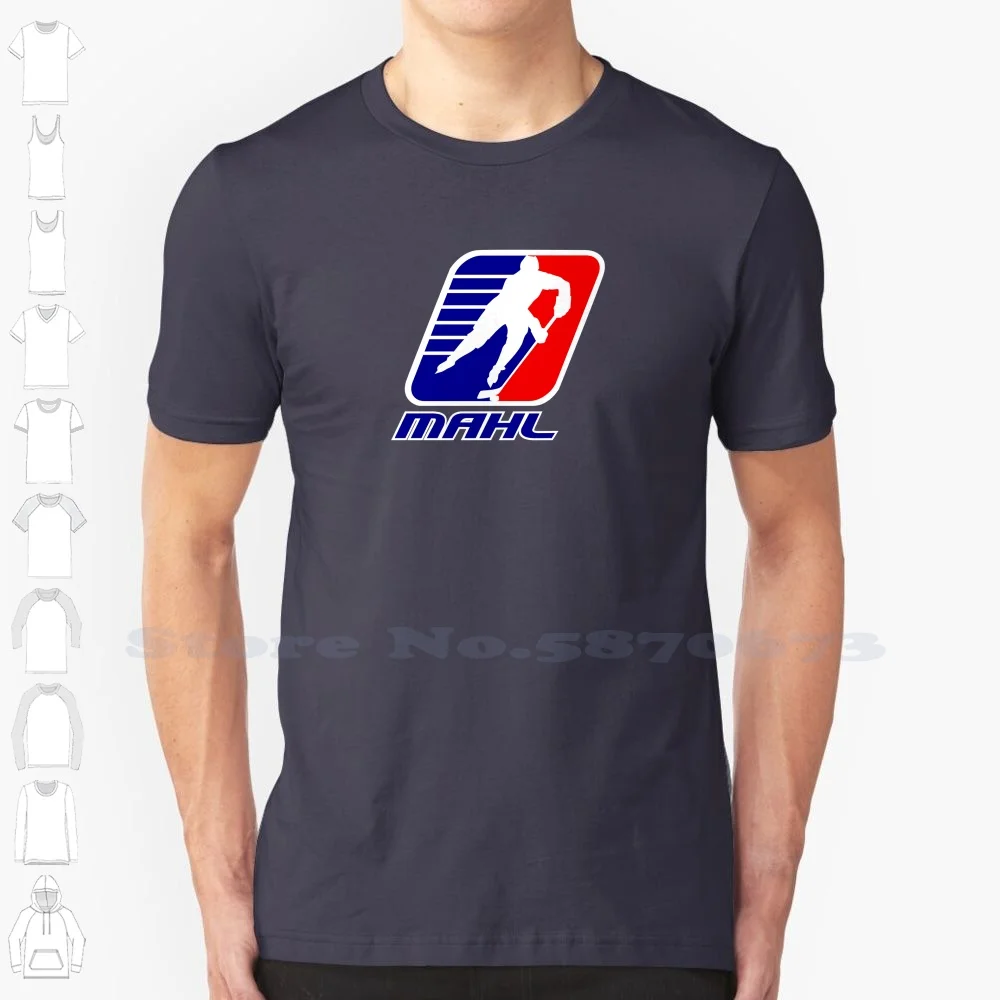 Mid-Atlantic Hockey League (MAHL) Logo High-quality T Shirts Fashion T-shirt New 100% Cotton Tee