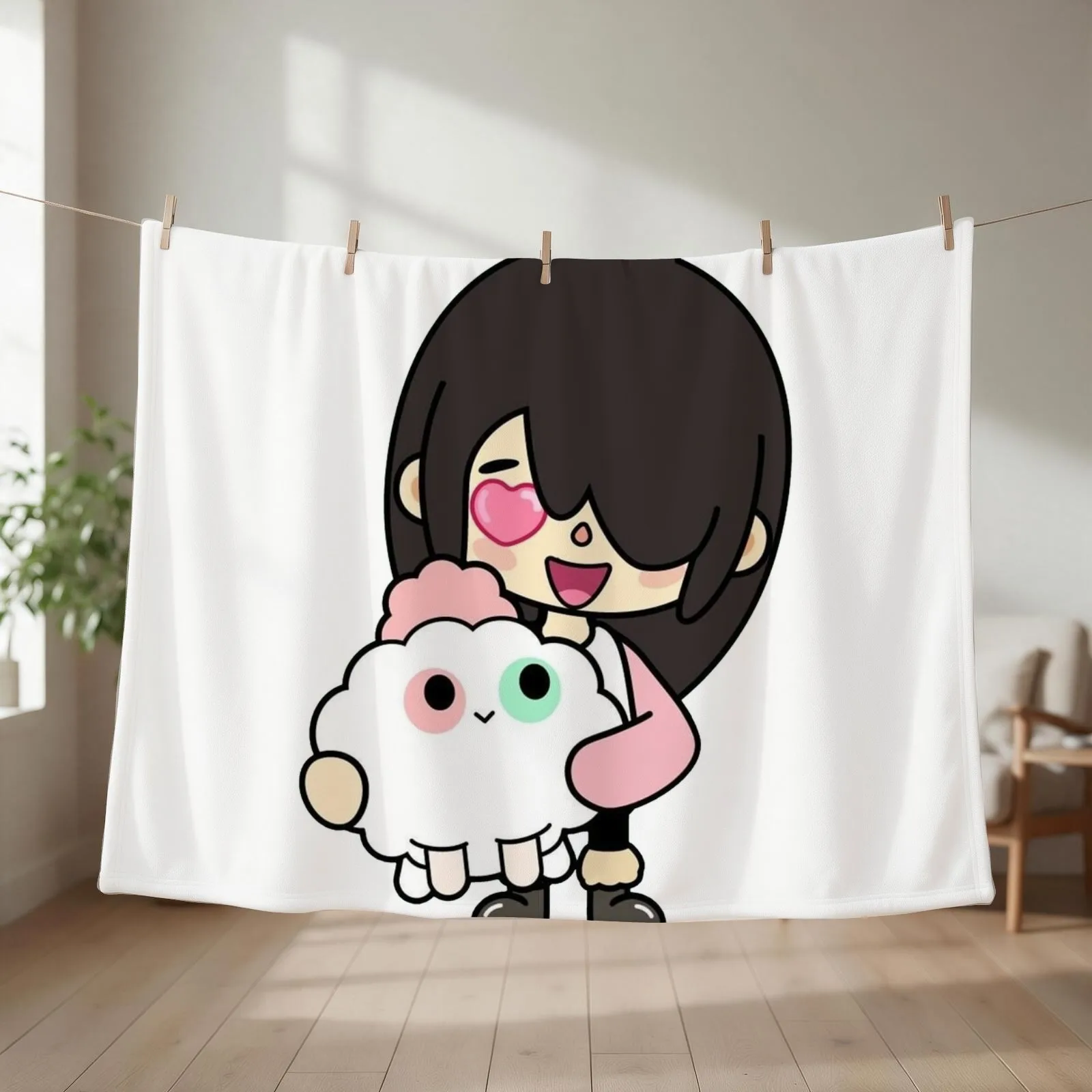 toca life box - toca boca cute Throw Blanket christmas decoration Flannel Fabric sofa bed Custom Blankets