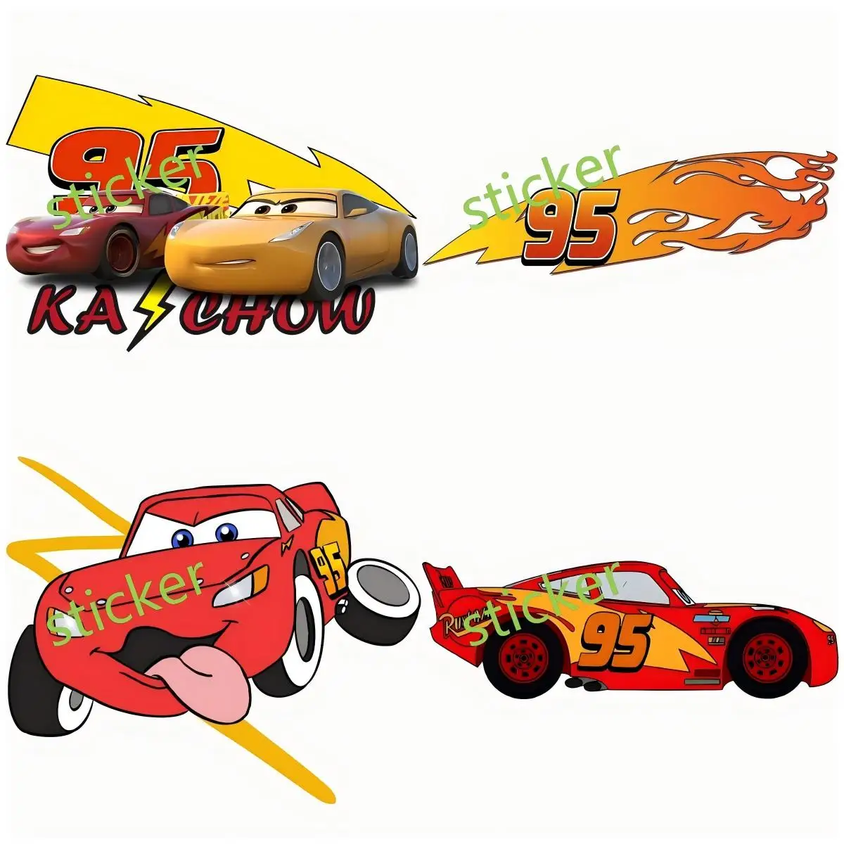 

Personality Car-Stickers 95 Lightning NumberVinyl Reflective for Car Window Bumper Trunk Auto Mirror Motorcycle Decals