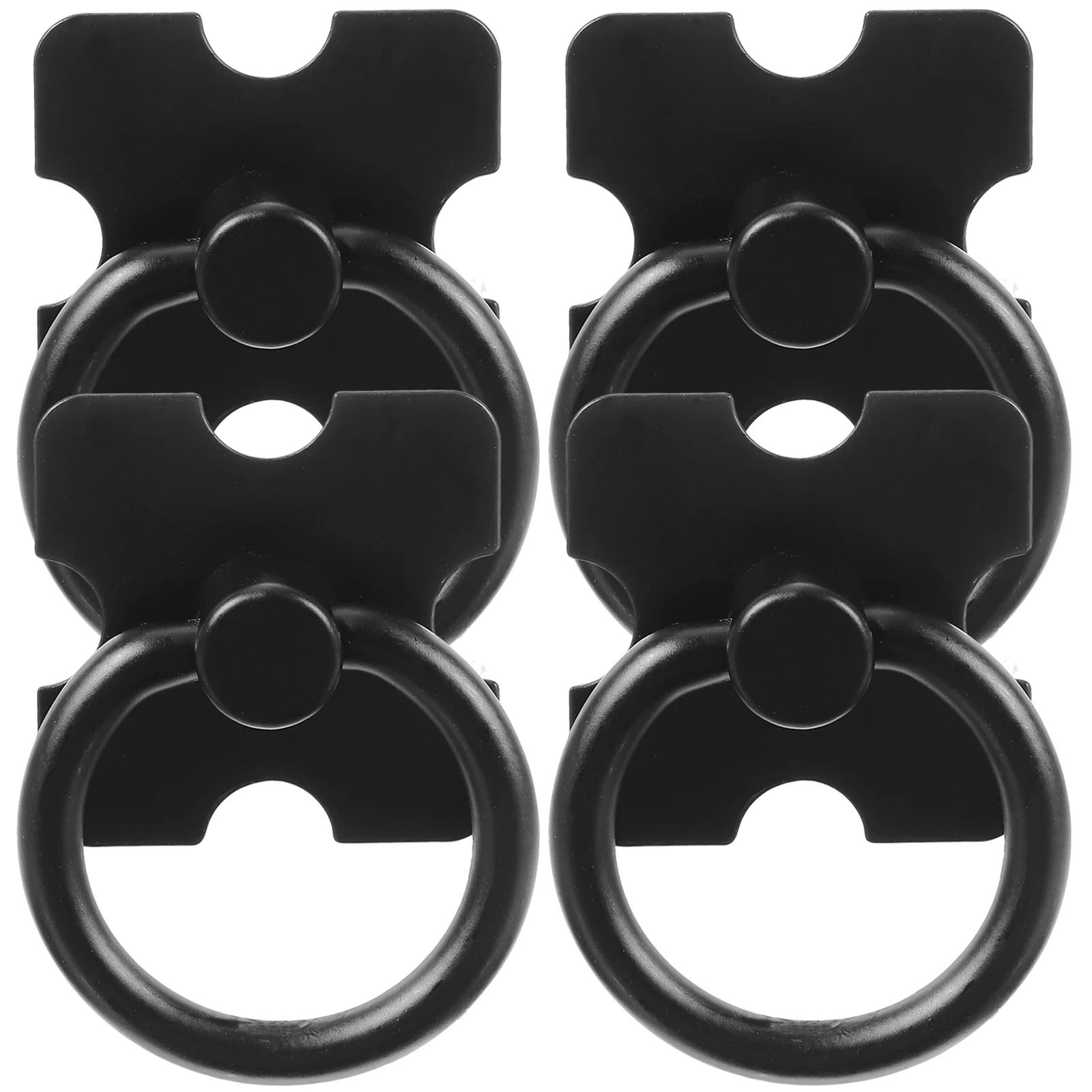 Poignées de meuble vintage, 4 pièces, anneaux de nervures d'armoire, poignées de commode noires, quincaillerie, boutons de meubles, goutte