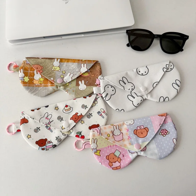 

Hot Cute Miffy Series Glasses Storage Bag Cartoon Creativity Print Portable Dustproof Waterproof Scratch-proof Glasses Pouch