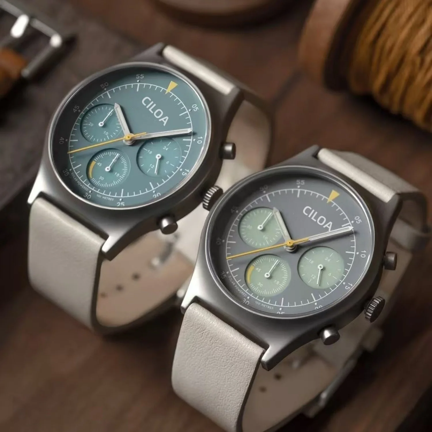 CILOA Round Gray Large Dial High-End Watch Men's Multi-Function High-Quality Brand Authentic 2025 New Waterproof Quartz Watch