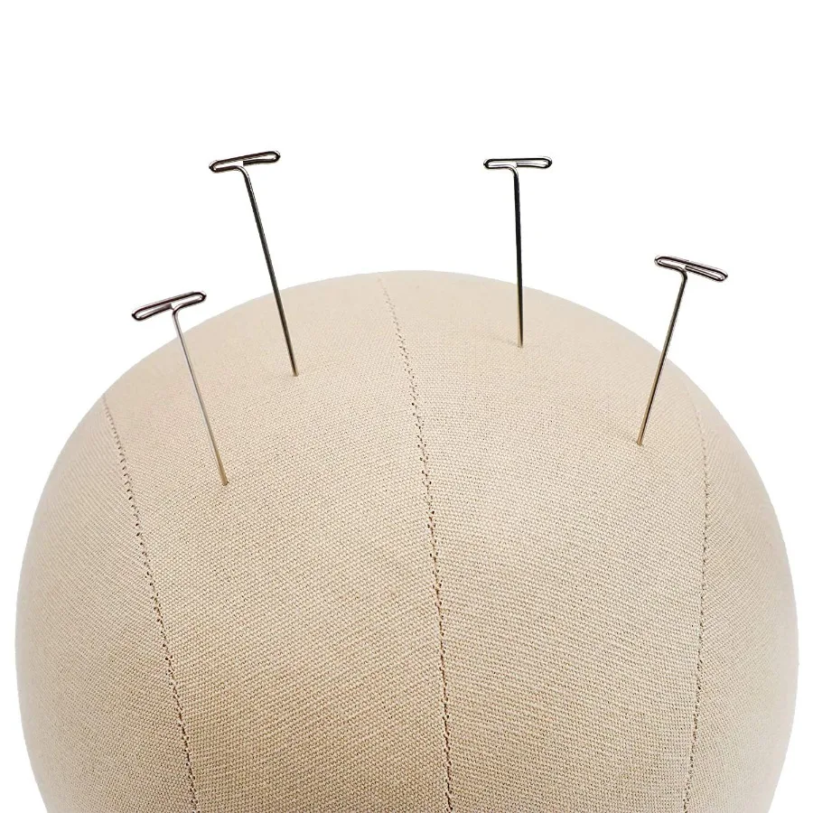 2024 الفلين قماش كتلة رئيس المعرضة رئيس شعر مستعار عرض التصميم رئيس مع جبل ثقب لصالون والاستخدام المنزلي بني فاتح 22 مثالي