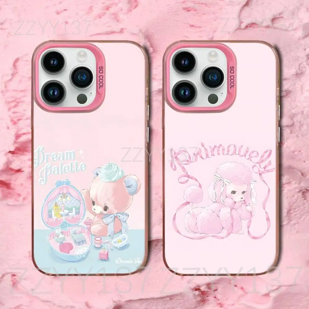 

Dreamin Tiny Pets Cute Phone Case For iPhone 16,15,14,13,12,11,8,7,Pro,Max,Plus,Mini,XS,SE Candy Matte Shockproof Pink Cover