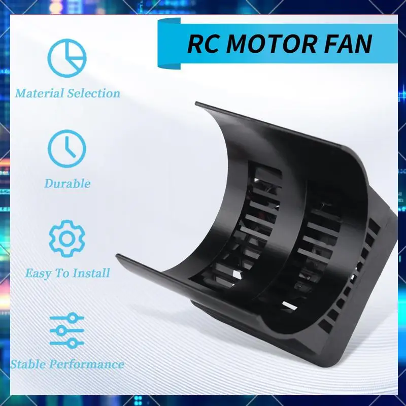 

3X 42Mm Motor Cooling Fan Heat Sink For Traxxas 1/10 E-Maxx E-Revo Summit Arrma 1/8 Kraton Talion Typhon RC Car,Black-AA02