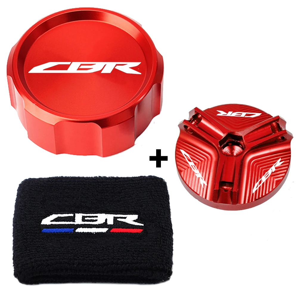 For HONDA CBR600RR CBR1000RR CBR 600 1000 RR 2004-2024 2018 Motorcycle Front Brake Fluid Reservoir Cap Cover Sock Oil Filler Cap