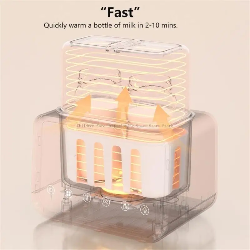 Máy hâm sữa đôi đa chức năng có điều khiển nhiệt độ Màn hình lớn Máy hâm sữa cho sữa công thức