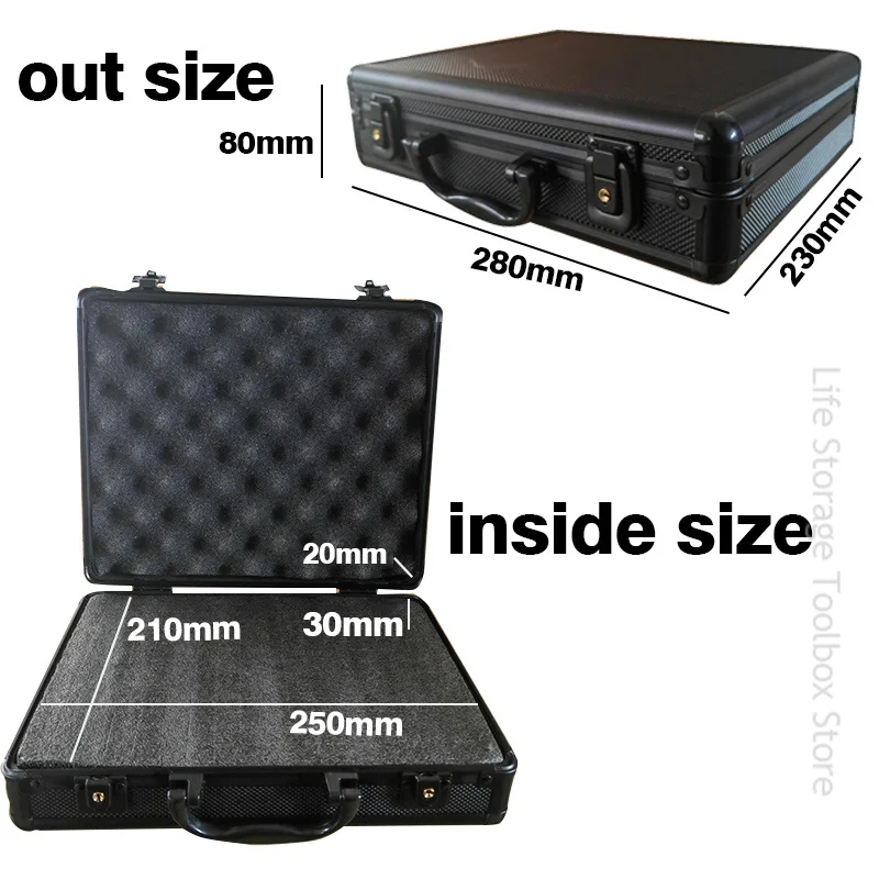 Aluminium Case Toolbox Portable Display Box Waterproof hard case box Shockproof briefcase Suitcase tools Storage for Mechanics