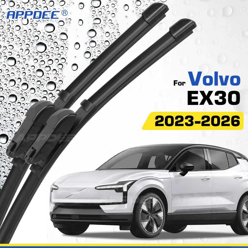 

Для Volvo EX30 2023-2026 силиконовые и резиновые щетки переднего стеклоочистителя, щетки для лобового стекла, оконные щетки
