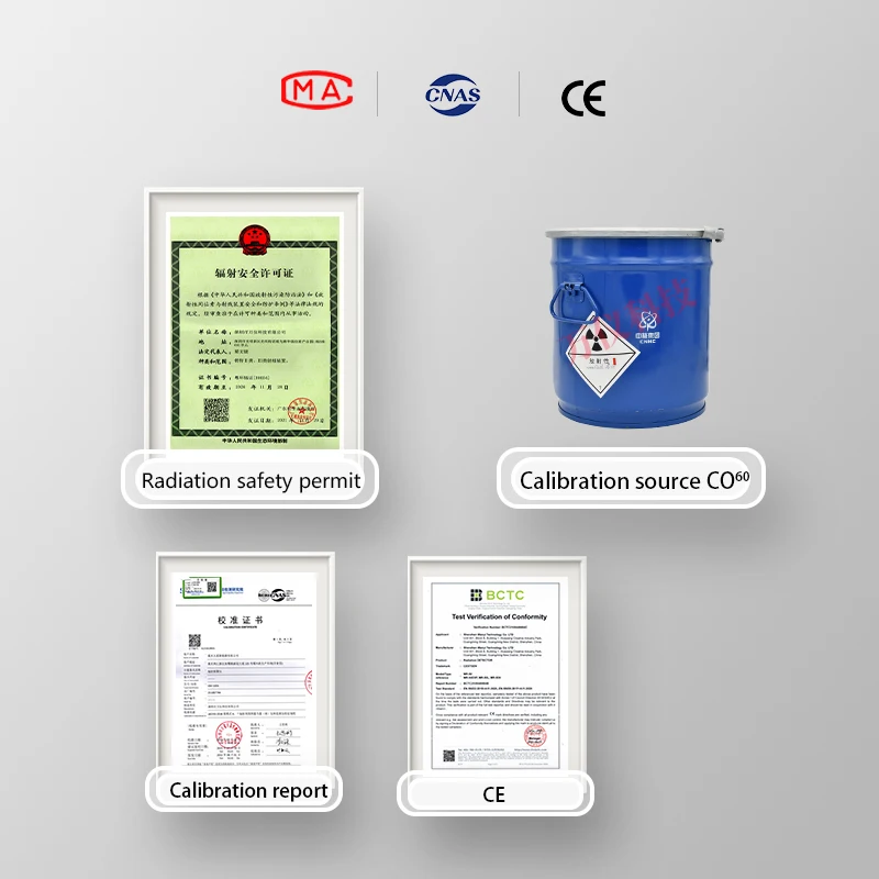 Nuclear radiation dose alarm instrument can monitor a b  y and X-rays. It is wall-mounted with RS485+ sound and light alarm