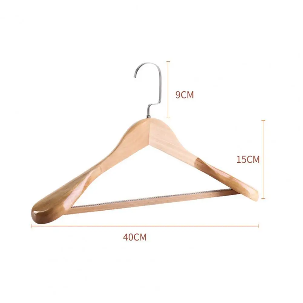 Solid Wood Wide Shoulder Clothes Hanger Household Hanger Natural Wood Clothes Drying Rack Clothing Organizer Hanging Organizer