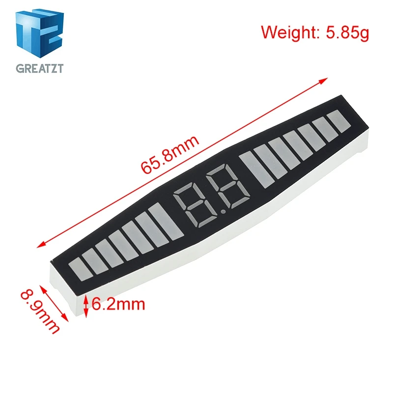 Reversing Radar Display 0.36 Connected Digital Tube LED Seven Segments Gongyang Green/Yellow/Red Three Colors