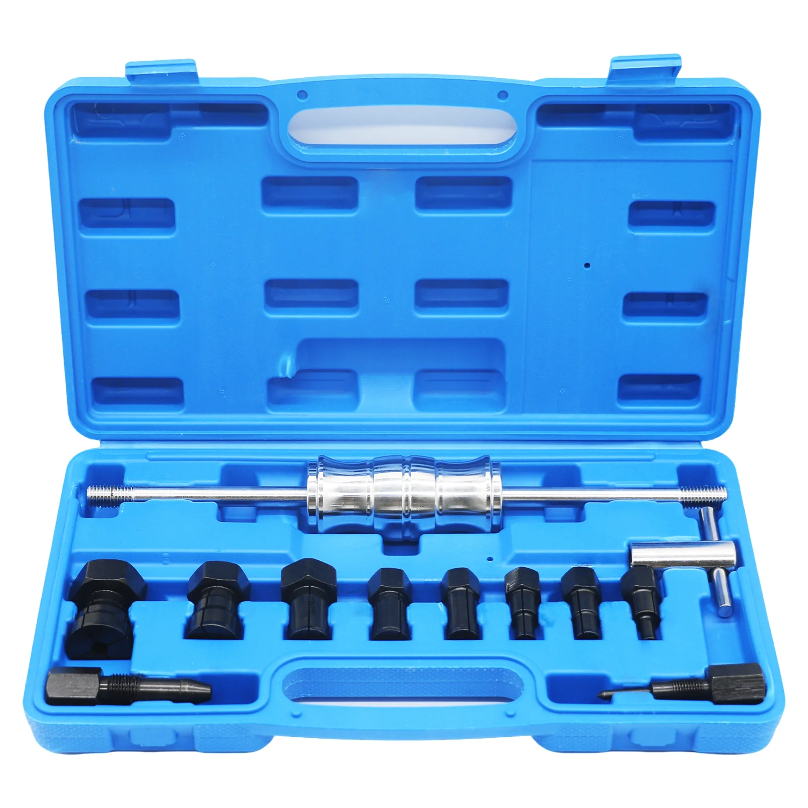 12Pcs/Set Slide Hammer Bearing Removal Tool Internal Extractor for Car Maintenance Blind Hole Bearing Extraction 8-32mm Range
