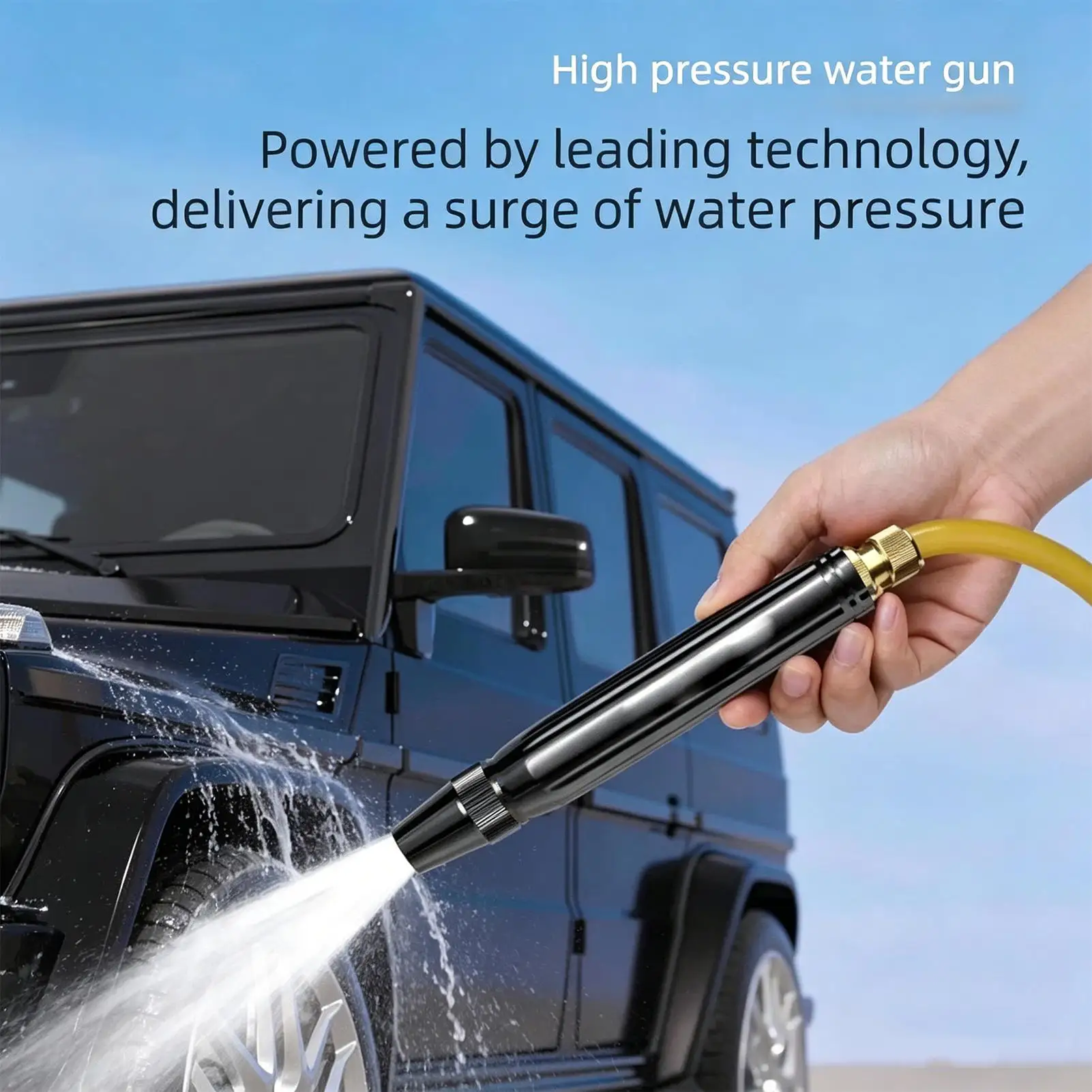 360 Rotatable Metal Water Hose Nozzle High Pressure Multifunctional Water Sprayer Garden Irrigation Car Washing Cleaning Tool