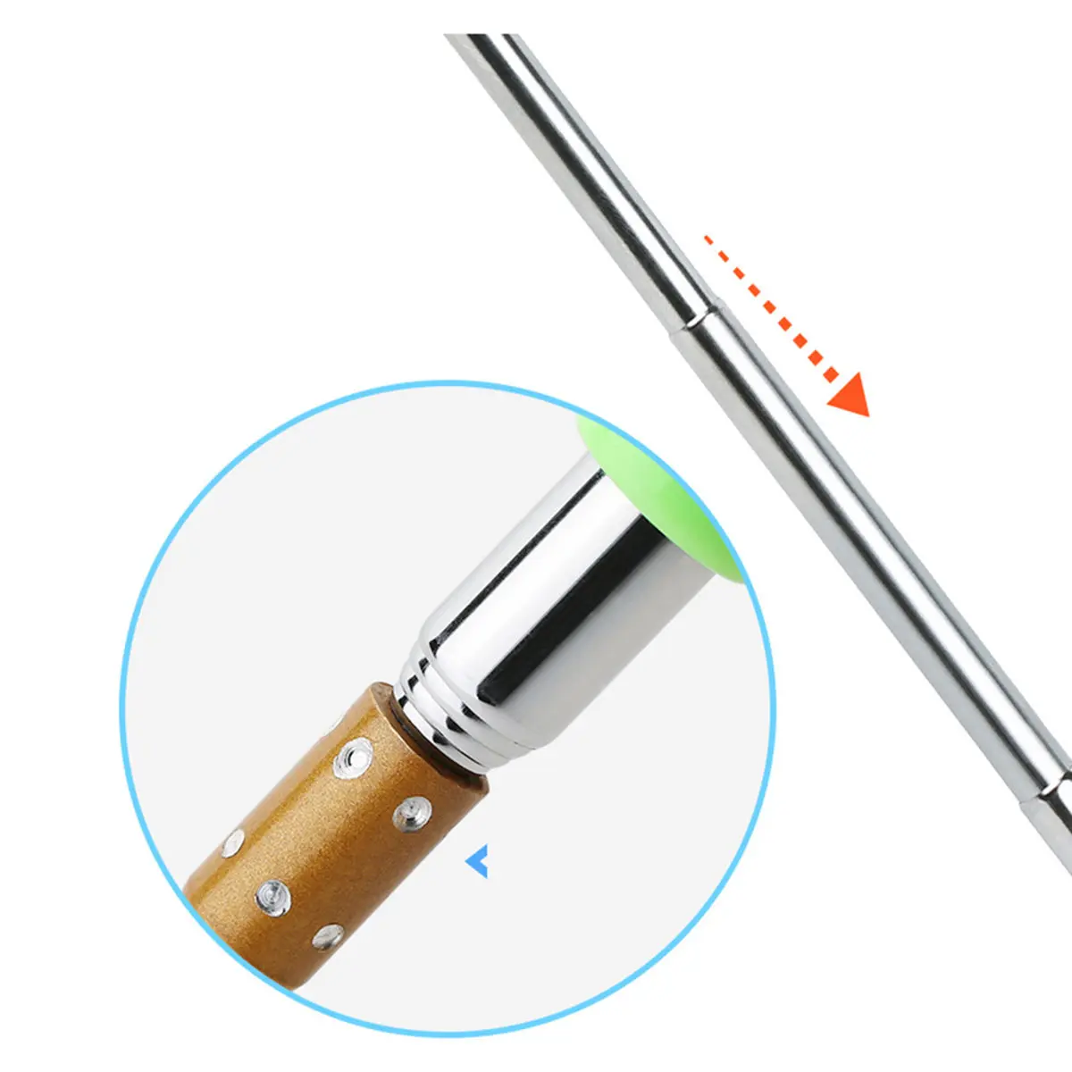 

Телескопическая чесалка для спины 198-53 см из нержавеющей стали, выдвижная, для труднодоступных мест, портативная, карманного размера