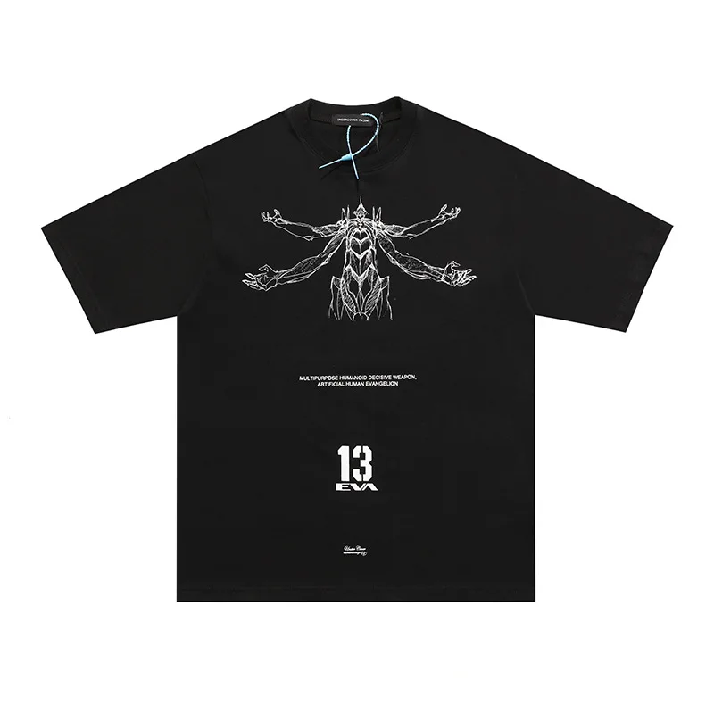 Gospel Warrior No. 13 machine mythological form two-dimensional short-sleeved T-shirt for men and women couples