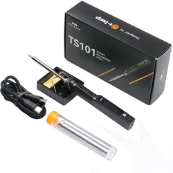 Original TS101 Mini USB-C Electric Soldering Iron Adjustable Temperature Digital OLED Solder Station 65W Compatible TS100 Tips