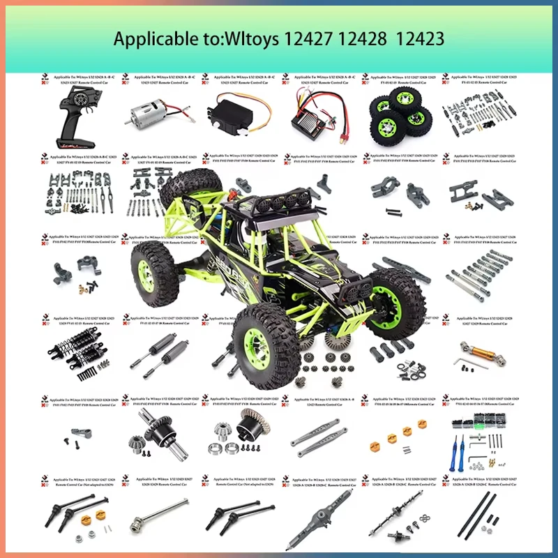 Wltoys-eje Transmisión Trasero Metal Para Coche Teledirigido, Accesorios De Piezas Actualización,12423,12428,12429,12427  1/12