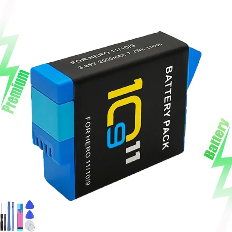 

For GoPro Rechargeable Li-Ion Battery 2000mAh HERO9/10/11 Black ADBAT-001-