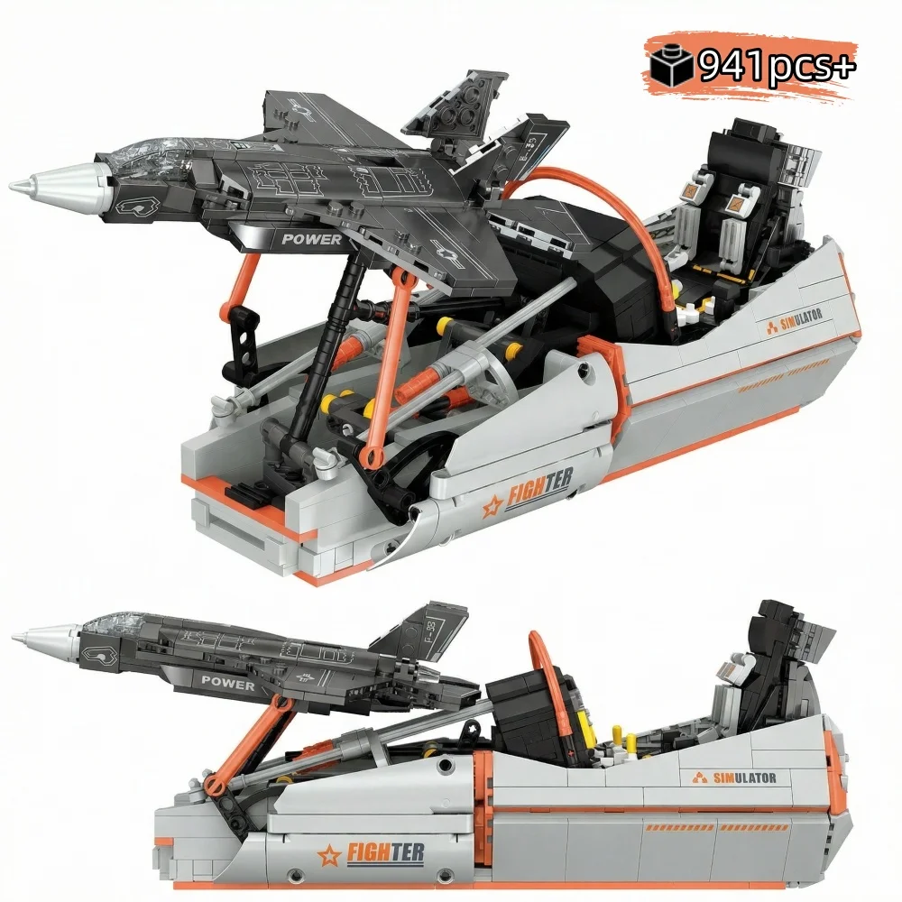 

Набор для сборки модели истребителя F35 (941 деталь), технический конструктор, развивающая игрушка STEM, подарок для детей и взрослых