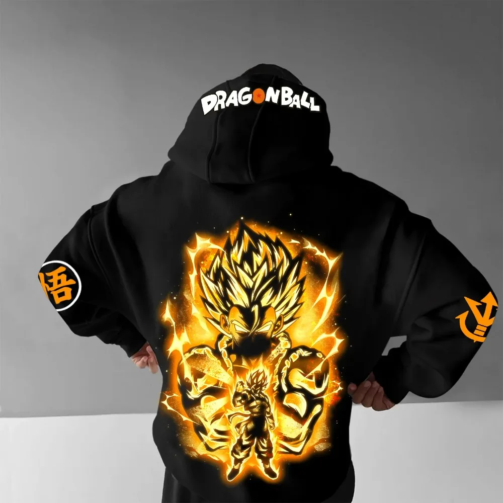 

Новинка 2025 года, толстовка с капюшоном в стиле Харадзюку в стиле аниме Dragon Ball Z, уличная одежда, мужской осенне-зимний свитер с капюшоном, большой женский топ унисекс с длинными рукавами