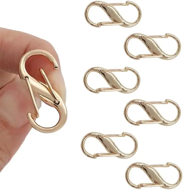 1-10pcs Stainless Steel S-shape Buckle Snap Hook Spring Bag Cahins Clasps Connectors for DIY Jewelry Making Findings Accessories