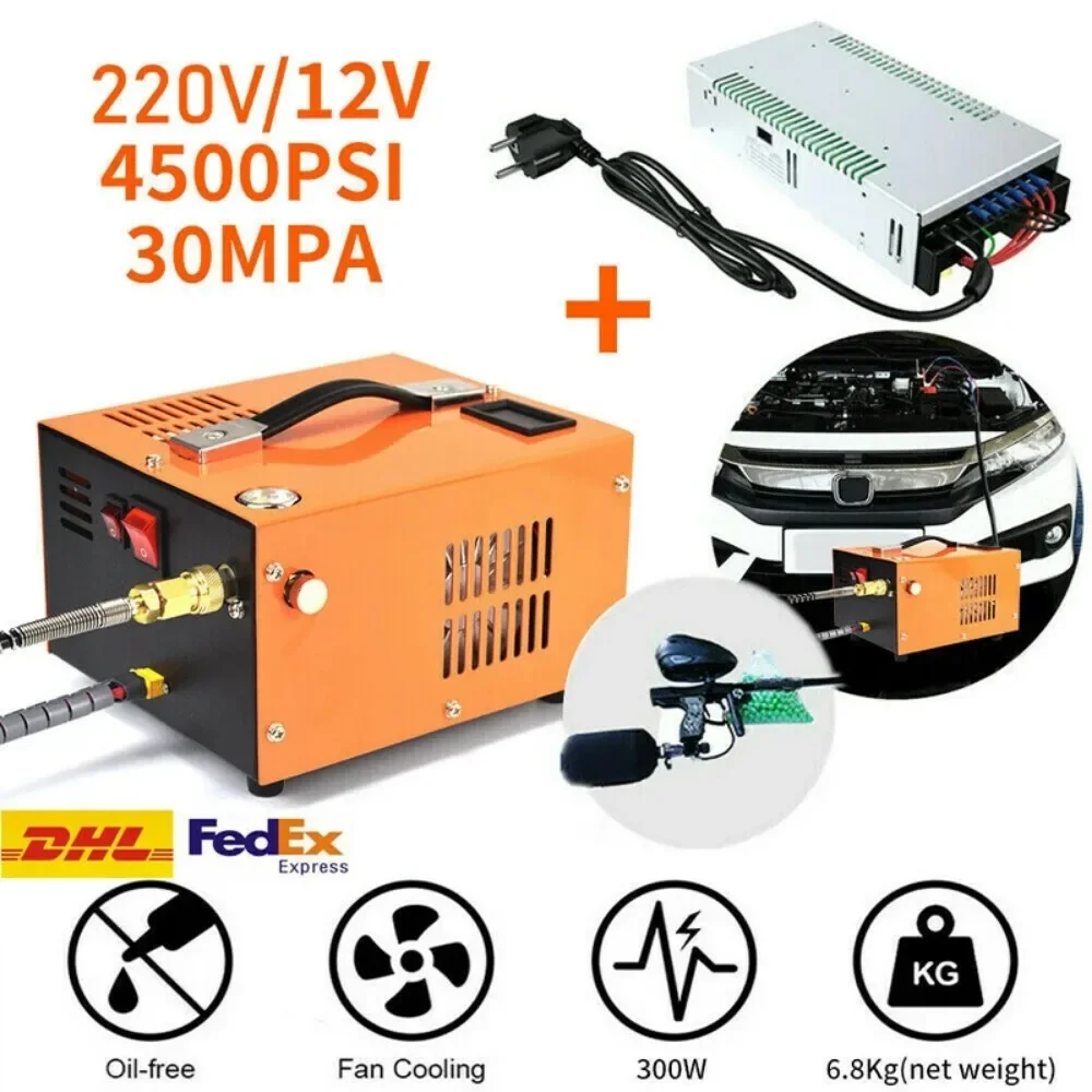 

Портативный электрический компрессор высокого давления DC12V/110V/220V для пневматического оружия