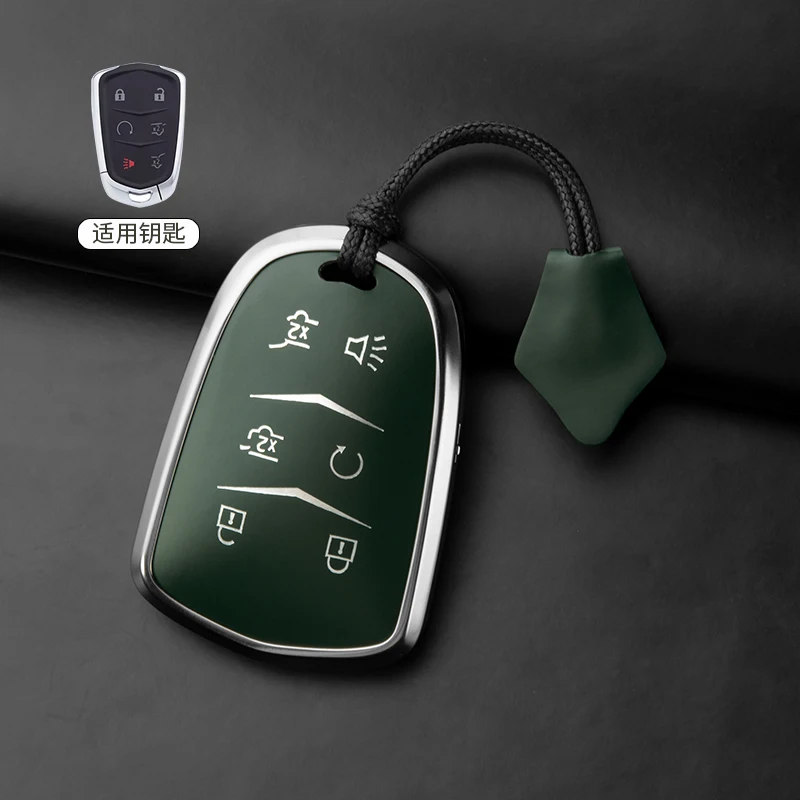 

Кожаный чехол для ключей Escalade, высококачественный чехол для Cadillac Escalade 2017-2022, чехол для ключей от автомобиля, пряжка, защита от царапин, чехол для ключей от автомобиля, аксессуары